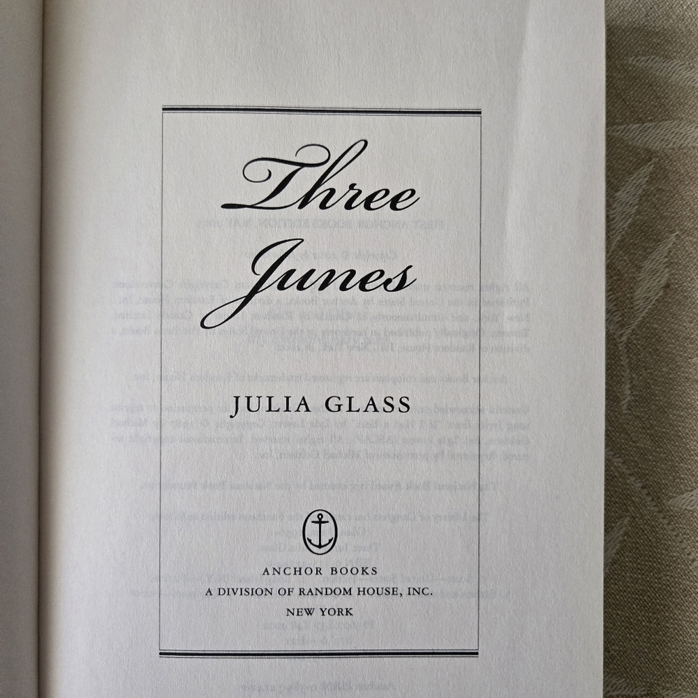Three Junes By Julia Glass National Bestseller Paperback Book - Picture 7 of 9
